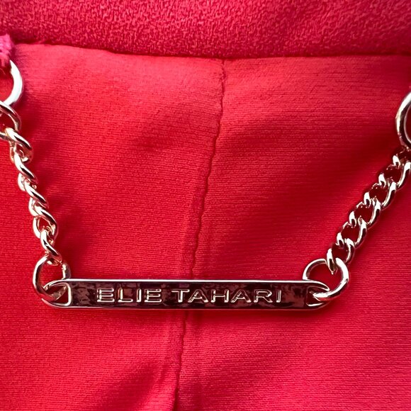 ELIE TAHARI High End Tailored Structured Red Blazer Jacket, 14 - Picture 7 of 9